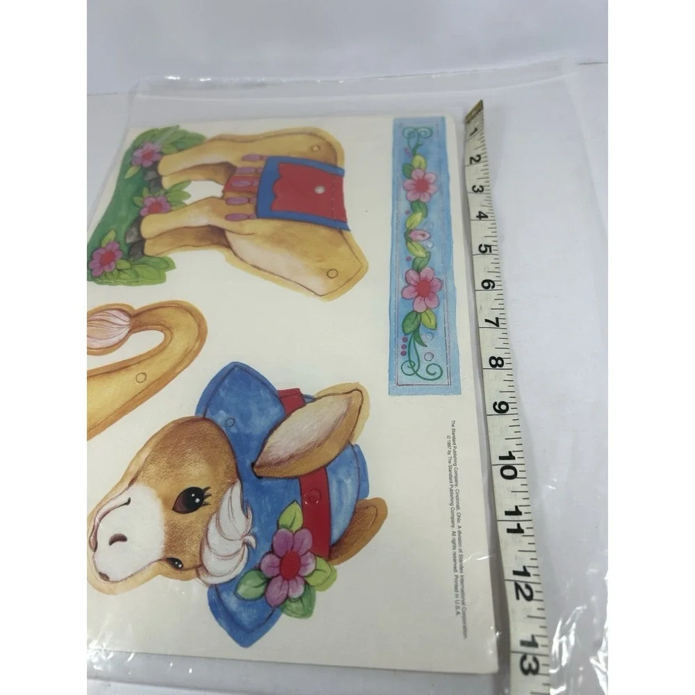 Vintage 1997 Standard Publishing Donkey Marionette Paper Craft Sheet Tonda Rae N